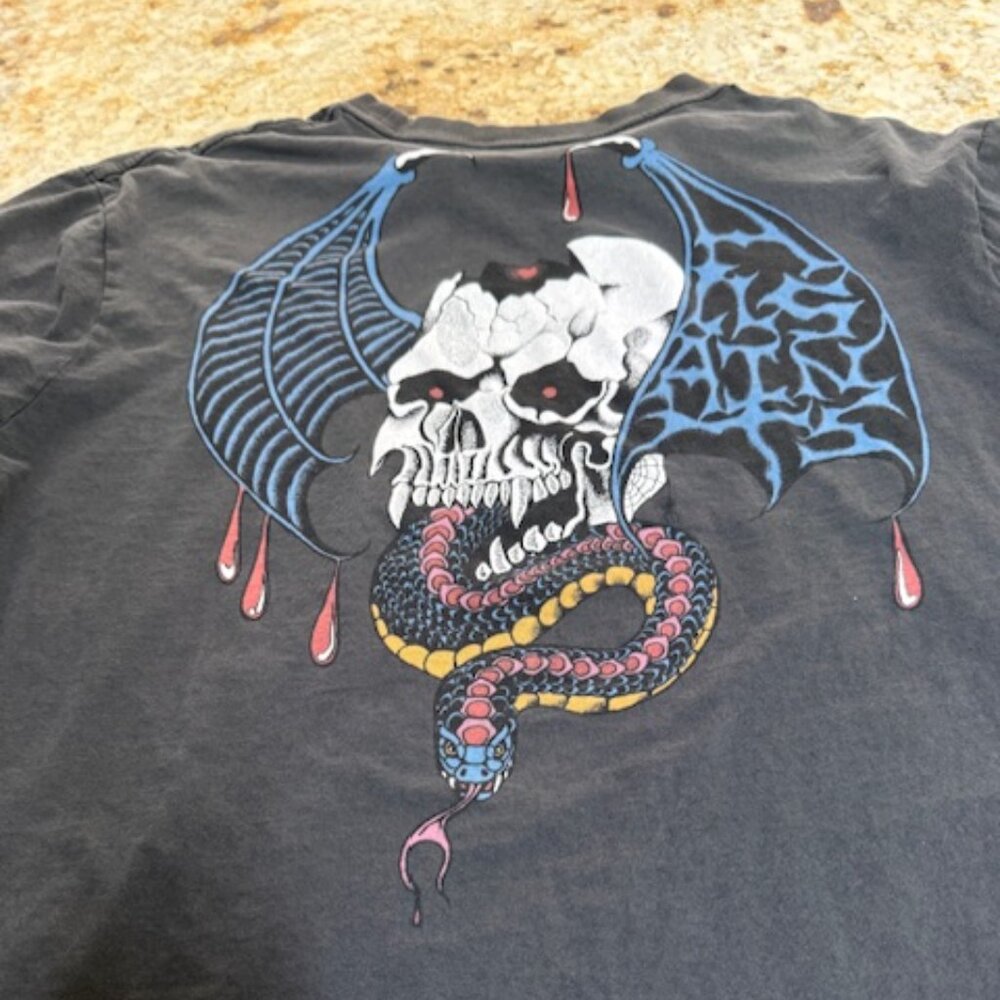 AllSaints Skull Graphic T Shirt Relaxed Fit M T-Shirt